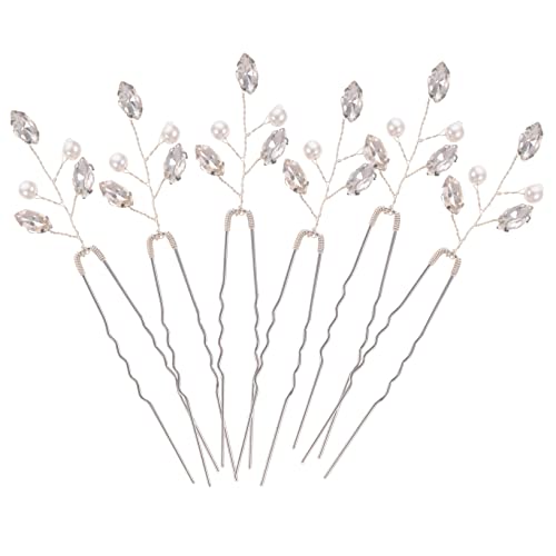 IWOWHERO Haargabel Braut-haarnadel Hochzeits-haarschmuck Strass-haarspangen Hochzeits-haarstyling Für Frauen von IWOWHERO