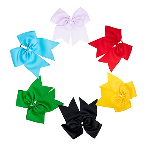 IWOWHERO 6St Schleifenband-Haarseile Mädchen verbeugt sich vor Haarschmuck für Mädchen Haarbänder Tiara Cheer Bows für Cheerleader Bowknot-Haargummis Europäisch und amerikanisch Stirnband von IWOWHERO