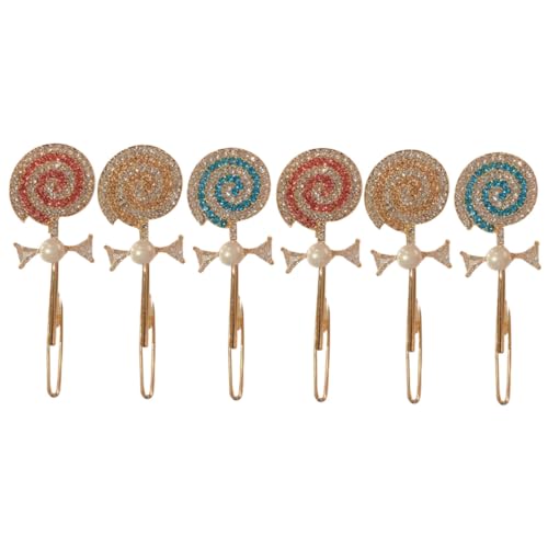 IWOWHERO 6stücke Haar Klammern Strass Candy Barrettes Lollipop Haarspange Haarschmuck Für Frauen Mädchen Accessoires Zubehör von IWOWHERO