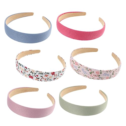 IWOWHERO 6st Retro Blumen Stirnband Haarturbane Für Frauen Schicke Haartracht Stirnband Haarpflegezubehör Accessoires Für Mädchen Waschen Ausgabekarte Stoff Mori-abteilung Fräulein von IWOWHERO