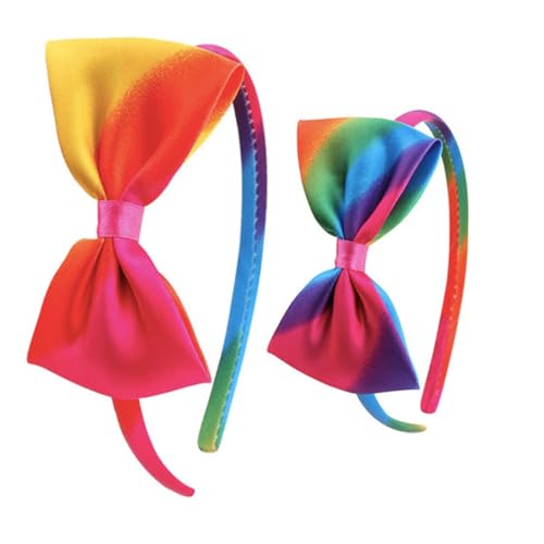 IWOWHERO 6stücke Regenbogen Haarreifen Mit Schleife Für Junge Mädchen Haarschmuck Aus Strapazierfähigem Material Verformt Sich Nicht Leicht Passend Für Geburtstage Und Fotoshootings von IWOWHERO