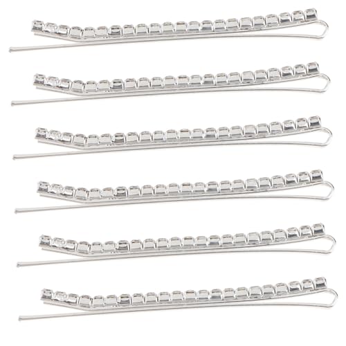 IWOWHERO 6st Strass-clip Dekorativer Bobby Einfache Haarspange Glitzernde Haarspange Kristall Barettes Haarspangen Für Mädchen Dekorative Bobby Pins Strasssteine Damen Seitenclip von IWOWHERO