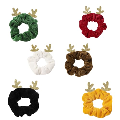 IWOWHERO 6stücke Weihnachts-haarbänder Aus Elastischem Antler-haarschmuck Für Damen Stylische Haarreifen Für Festliche Anlässe Haaraccessoires Zur Dekoration von IWOWHERO