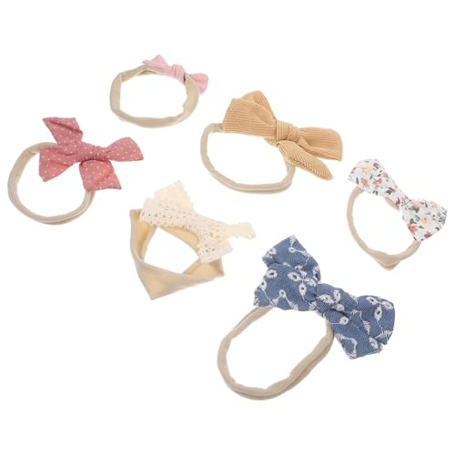 IWOWHERO 6stücke Teiliges Mädchen Haarbänder Mit Schleifen Weiche Elastische Kopfbedeckungen Für Neugeborene Und Kleinkinder Haaraccessoires Für von IWOWHERO