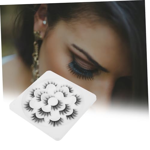 IWOWHERO 7 Paare Volumen Falsche Wimpern für Frauen Mädchen Natürliches Dichtes Make up Wimpern für Hochzeit Party und Alltag mit Verstellbarer und Mehrschichtigem Effekt von IWOWHERO