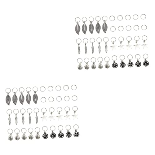 IWOWHERO 70stücke Dreadlocks Haarschmuck Aus Metall Runde Manschetten Blattform Leicht Und Dekorativ Für Zöpfe Und Haarstyling Langlebige Haaraccessoires von IWOWHERO