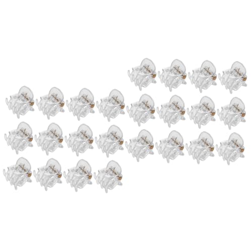IWOWHERO 72stücke Mini Perlen Haarklammern Transparente Kunststoff Kieferclips Für Mädchen Und Frauen Praktische Haaraccessoires Für Dickes Haar Und Haarschmuck von IWOWHERO