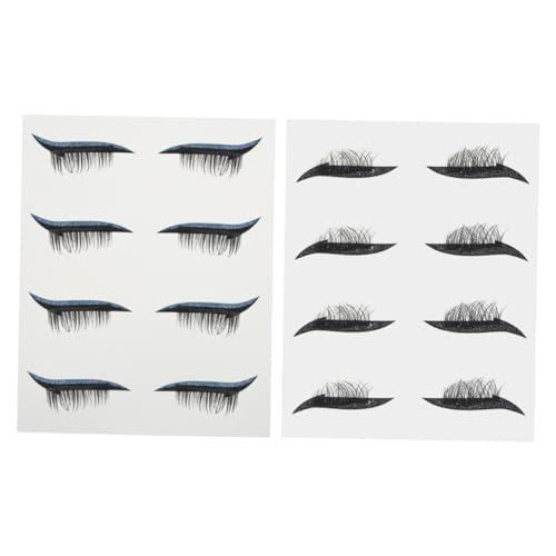 IWOWHERO 8paare Wiederverwendbare Eyeliner Aufkleber Für Kreatives Augen-make-up Selbstklebende Wimpern Aufkleber Für Cosplay Festivals Und Alltag von IWOWHERO