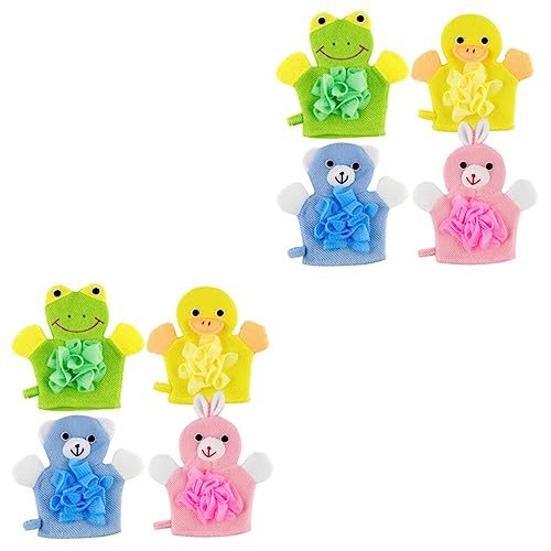 IWOWHERO 8 Stk Badetuch Für Kinder Schwammbad Säugling Badeschwamm Handschuhe Badehandschuh Waschlappen Badeschwamm Mitt -reinigungsspielzeug Körperwäscher Babyspielzeug Bürste Handtuch von IWOWHERO