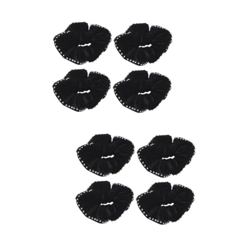 IWOWHERO 8stücke Flannelette Haargummis Mit Kristall-simulation Modische Haargummis Für Alltag Und Besondere Anlässe Elastische Haarbänder Schönen Farben Für Damen Und Mädchen von IWOWHERO