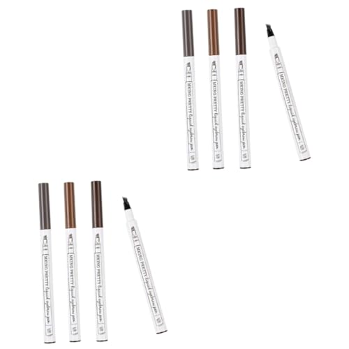 IWOWHERO 8stücke Teiliges Zahn Augenbrauenstift Flüssiger Präziser Augenbrauenstift Chestnut Für Natürliches Augenbrauen-makeup Wasserfest Und Langlebig von IWOWHERO