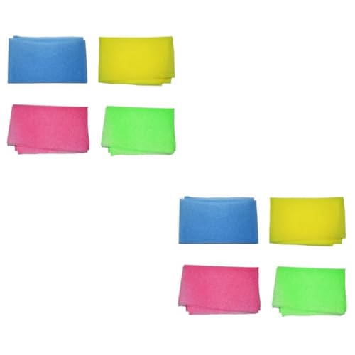 IWOWHERO 2 Sets Nylon-badetuch Peeling-rückenschrubber Für Glatte Haut Verschiedene Farben 4 Stück X 2 von IWOWHERO