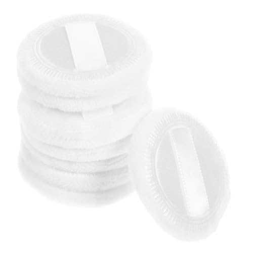 IWOWHERO 8 Stück Teiliges Runde Lose Puderquaste aus Baumwolle mit Satinband Weiche Foundation Puff für Empfindliche Haut für Make-up Salon Reisen und Professionelle Anwendung von IWOWHERO