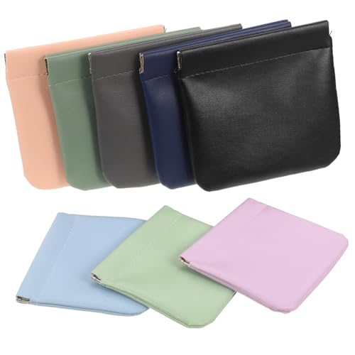 IWOWHERO 8 Stück Tragbare Kosmetiktasche Teiliges Kleines PU Make Up Täschchen Lippenstift und Lipgloss Organizer Multifunktionale Schminktasche für Damen Reise und Alltag von IWOWHERO