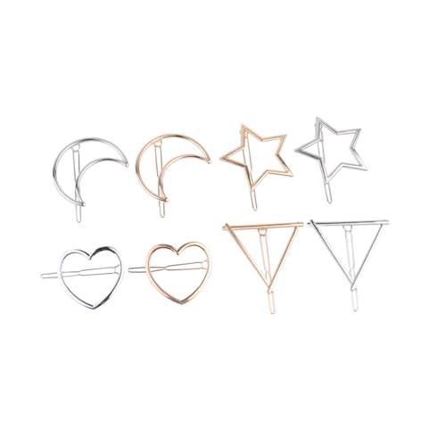 IWOWHERO 8St geometrische Haarnadeln Haarschmuck für Damen Haarspangen für Frauen Mond-Haarspange Haarklammern Haarspangen aus Haarschmuck für die Dame Modellieren schmücken von IWOWHERO