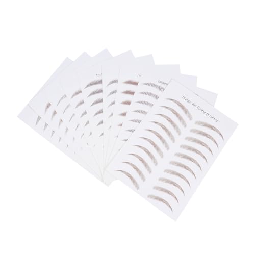 IWOWHERO 9 Blätter Wasserfeste Augenbrauen Tattoos Natürlich Echt Wirkende Temporäre Augenbrauen Aufkleber für Volle Definierte Brauen Frei von Hautschäden für Sparse oder Überzupfte von IWOWHERO