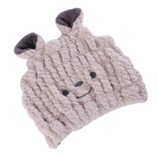 IWOWHERO Absorbierende Haartrockner Mütze aus Weichem Material Schnell Trocknendes Haarhandtuch für Junge Mädchen Praktische und Schonende Badekappe mit Lustigem Design Frizz und Verkürzt von IWOWHERO