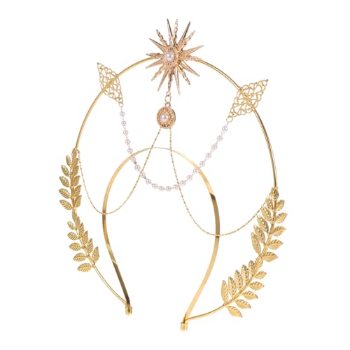 IWOWHERO Barock Krone Haarreif Damen Stirnband mit Stern und Design für Party und Bühne Stilvolles Haarschmuck Accessoire für Festliche Anlässe und Fotoshootings von IWOWHERO