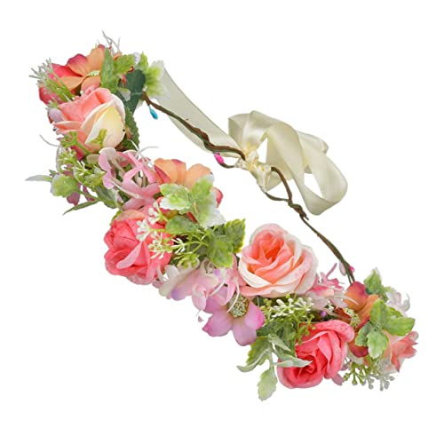IWOWHERO Blumenstirnband Stirnband hair toppers for women hair bows for women blumenkrone blumenhaarkranz wedding hair accessories aufdecken Mich Haarschmuck für Frauen Krone Stoff von IWOWHERO
