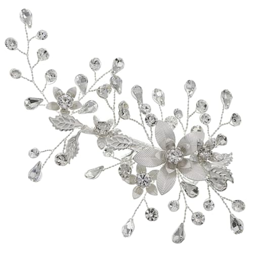 IWOWHERO Blumen-haarclip Für Braut Und Mädchen Eleganter Haarschmuck Mit Strass Für Hochzeiten Einfach Anzubringen Geeignet Für Haartypen Langlebig Und Bequem von IWOWHERO