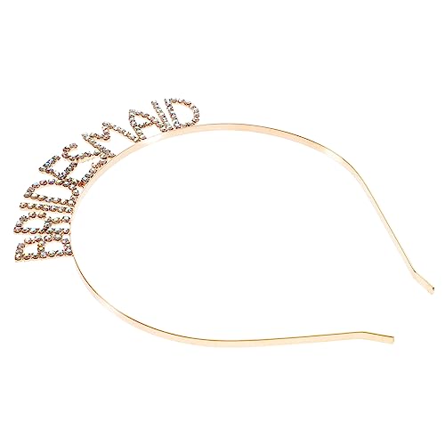 IWOWHERO Brautjungfer Stirnband Kopfbedeckungen für Damen Buchstabe Stirnband hochzeitshaar schmuck wedding hair accessories Haarband haarschmuck Kopfbedeckungen für Brautjungfern von IWOWHERO