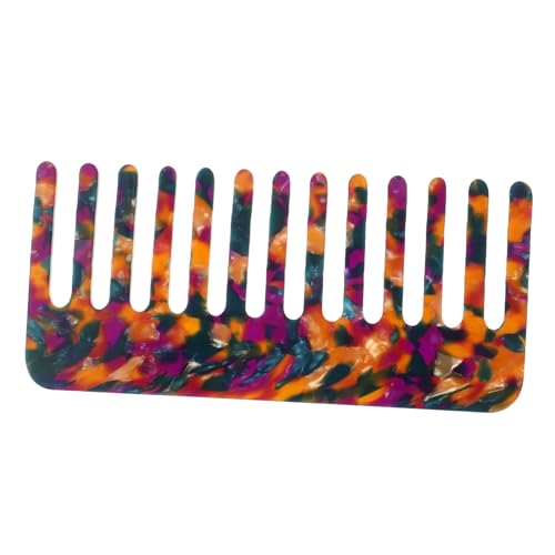 IWOWHERO Breiter Kamm aus Robustem Acetat für Gesunde Kopfhaut Entwirrt Sanft Glattes Haar Antistatisch Langlebig Praktisches Design für Frauen und Männer Tragbar und Schonend für von IWOWHERO