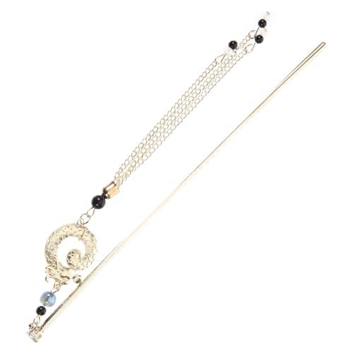IWOWHERO Chinesische Haarnadel Metall mit Lebendigem Drachenanhänger Langlebig und Stabil Quaste als Eleganter Haarschmuck für Frauen Geeignet für Hochzeiten Cosplay und Partys von IWOWHERO
