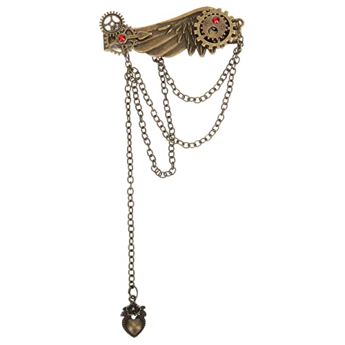 IWOWHERO Punk Haarklammer Mit Doppelten Flügeln Und Doppelter Kette Vintage Haarspange Für Und Mädchen Eleganter Haarschmuck Für Besondere Anlässe Und Alltag von IWOWHERO
