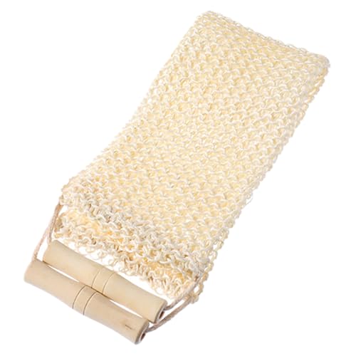 IWOWHERO Doppelseitiger Rückenschrubber Badehandtuch aus Natürlichem Jutegewebe Sanftes Körperpeeling Leichter Peeling waschhandschuh für Dusche und Wellness für Glatte Haut Duschen von IWOWHERO