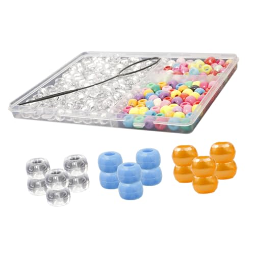 IWOWHERO Dreadlocks Haarperlen Acryl Bunte Facetten Perlen DIY Haar Schmuck Accessoire für Zöpfe und Flechten Geeignet für Party Foto Hochzeit Braids Styling von IWOWHERO