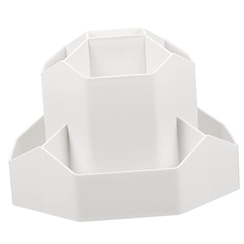 IWOWHERO Rotierender Pinselhalter Multifunktionaler Schreibtisch Organizer Mit Fächern Für Make-up Stifte Und Bürobedarf Praktisches Desktop-zubehör Für Ordnung Und Übersichtlichkeit von IWOWHERO