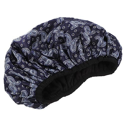 IWOWHERO Wasserdichte Duschhaube Für Damen Und Herren Elastische Badekappe Für Langes Lockiges Haar Komfortable Und Atmungsaktive Haarhaube Für Spa Makeup Oder Schlaf Mit Blumenmuster von IWOWHERO