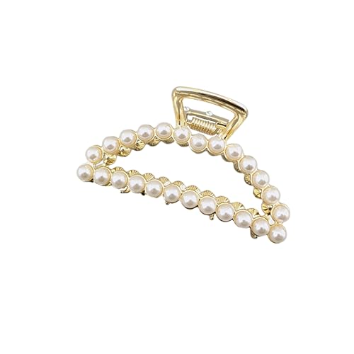 IWOWHERO Künstliche Haarspange Elegante Kieferspange Für Frauen Metallgriff Haarspange Für Hochzeit Party Valentinstag von IWOWHERO