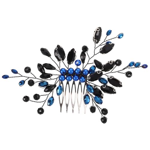 IWOWHERO Eleganter Braut Haarkamm mit Kristallen und Perlen Sicherer Halt Vielseitiger Hochzeitsschmuck für Frauen und Mädchen Handgefertigtes Vintage-design für Festliche Anlässe von IWOWHERO
