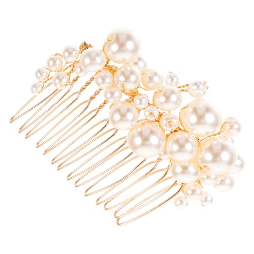 IWOWHERO Eleganter Haarkamm Mit Perlen Für Frauen Brautschmuck Modischer Haar-insert-kamm Stilvolle Haarnadeln Accessoire Für Hochzeiten Und Besondere Anlässe von IWOWHERO