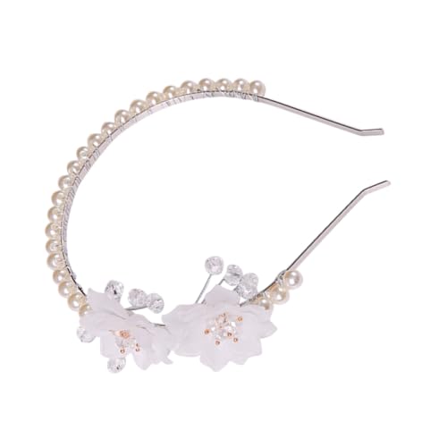 IWOWHERO Eleganter Perlen Haarreif mit Blüten design Handgefertigtes Haarschmuck accessoire für Damen Geeignet für Hochzeit Party und Romantische Anlässe Weißer Perlen stirnband Schmuck IWOWHERO Eleganter Perlen Haarreif mit Blüten design Handgefertigtes Haarschmuck accessoire für Damen Geeignet für Hochzeit Party und Romantische Anlässe Weißer Perlen stirnband Schmuck von IWOWHERO