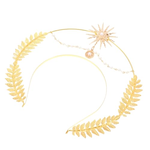 IWOWHERO Elegantes Goldfarbenes Haarreif Damen Stirnband aus Langlebiger Modisches Party Haaraccessoire Verstellbar Einzigartiges Design für Hochzeit und Festliche Anlässe von IWOWHERO