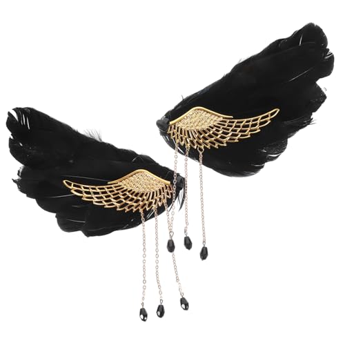 IWOWHERO Englische Haarnadeln mit Engelsflügeln Leichte Feder haarspangen für Dünnes Haar Modische Haarklammern für Damen und Mädchen Wiederverwendbarer Brautschmuck für Hochzeit und Party von IWOWHERO