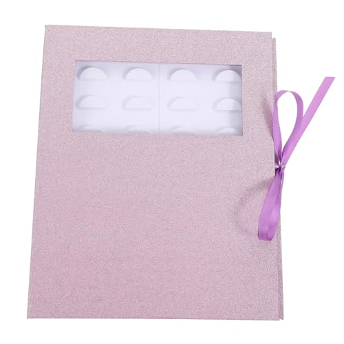 IWOWHERO Eyelash Aufbewahrungsbox aus Stabilem Papiermaterial mit Fenster Wiederverwendbar für Falsche Wimpern Praktische Lash Box in Rosa Langlebiger Wimpern Organizer von IWOWHERO