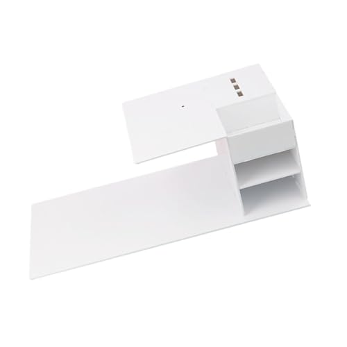 IWOWHERO Eyelash Extension Organizer Acryl U Förmiges Ablagefach mit Abnehmbarem Fach für Wimpernkissen Werkzeughalter Leicht Praktisch Weiß für Professionelles Wimpernverlängerungs Setup von IWOWHERO