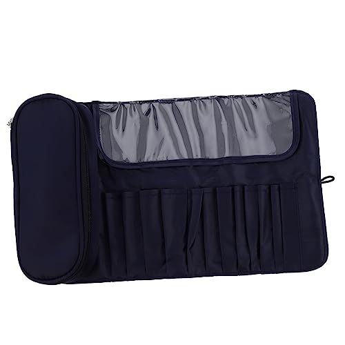 IWOWHERO Faltbares Make-up-pinseletui Organizer Für Make-up-Pinsel Aufbewahrungstasche Für Maskenbildner Kosmetikbehälter Kosmetische Aufbewahrungsbox Polyester Reisetasche Reisen Haupt von IWOWHERO