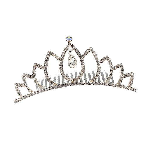 IWOWHERO farbige Strasskrone haar spangen haarclips Prinzessinnenschmuck für Mädchen Kuchendekoration Tiara haarschmuck dekor Kronenclip aus Strass Hochzeit schmücken Kopfbedeckungsclip von IWOWHERO