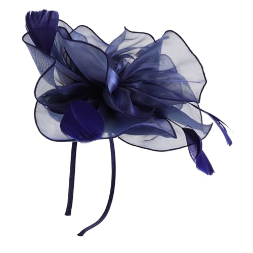 IWOWHERO Detailliert Gearbeiteter Fascinator-hut Aus Netzstoff Mit Blumenclip Damen-stirnband Für Festivalpartys Und Cosplay von IWOWHERO
