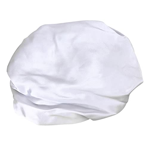 IWOWHERO Seiden-mutterhaube Bequeme Schlafmütze Für Frauen Motorhaube Silbergrau von IWOWHERO