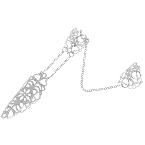 IWOWHERO Gothic Damen Fingerring mit Ketten Krallen design aus Robustem Metall Langlebiger Schmuck für Finger Stilvolles Accessoire für Alltag und Besondere Anlässe von IWOWHERO