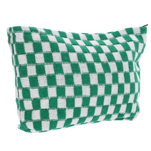 IWOWHERO Große Reisekosmetiktasche mit Karomuster Wasserabweisend Geräumig Vielseitig Nutzbar als Kulturbeutel für Frauen und Mädchen für Unterwegs und Alltag von IWOWHERO