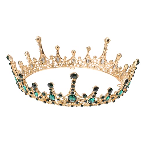 IWOWHERO Grüne Glitzer Krone Haarschmuck Hochzeit Braut Stirnband Party Tiara Accessoire für Damen Mädchen von IWOWHERO