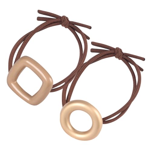 IWOWHERO 2er-pack Haargummis Für Kinder Haarbänder Aus Legierung Haarseil Haarringe Für Mädchen Schleife Pferdeschwanzhalter Entzückende Haar-accessoires von IWOWHERO