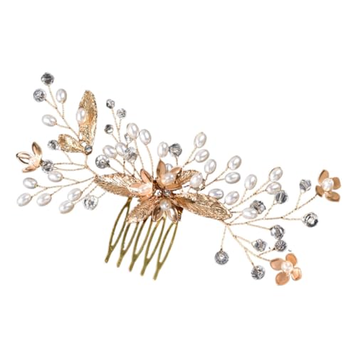 IWOWHERO Haarkamm Für Braut Hochzeit Mit Strass Schmuck Clip Haar-accessoire Für Frauen Braut-kopfschmuck von IWOWHERO