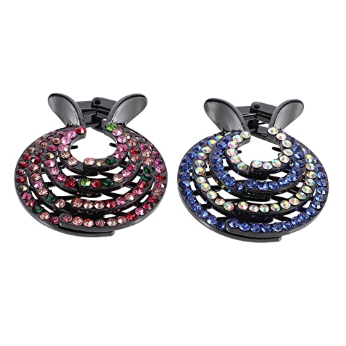 IWOWHERO 2stücke Pferdeschwanzhalter Für Frauen Haarspange Für Pferdeschwanzhalter Haarknoten Band Lockenwickler Für Haarknoten Tool Zubehör Für Damen von IWOWHERO